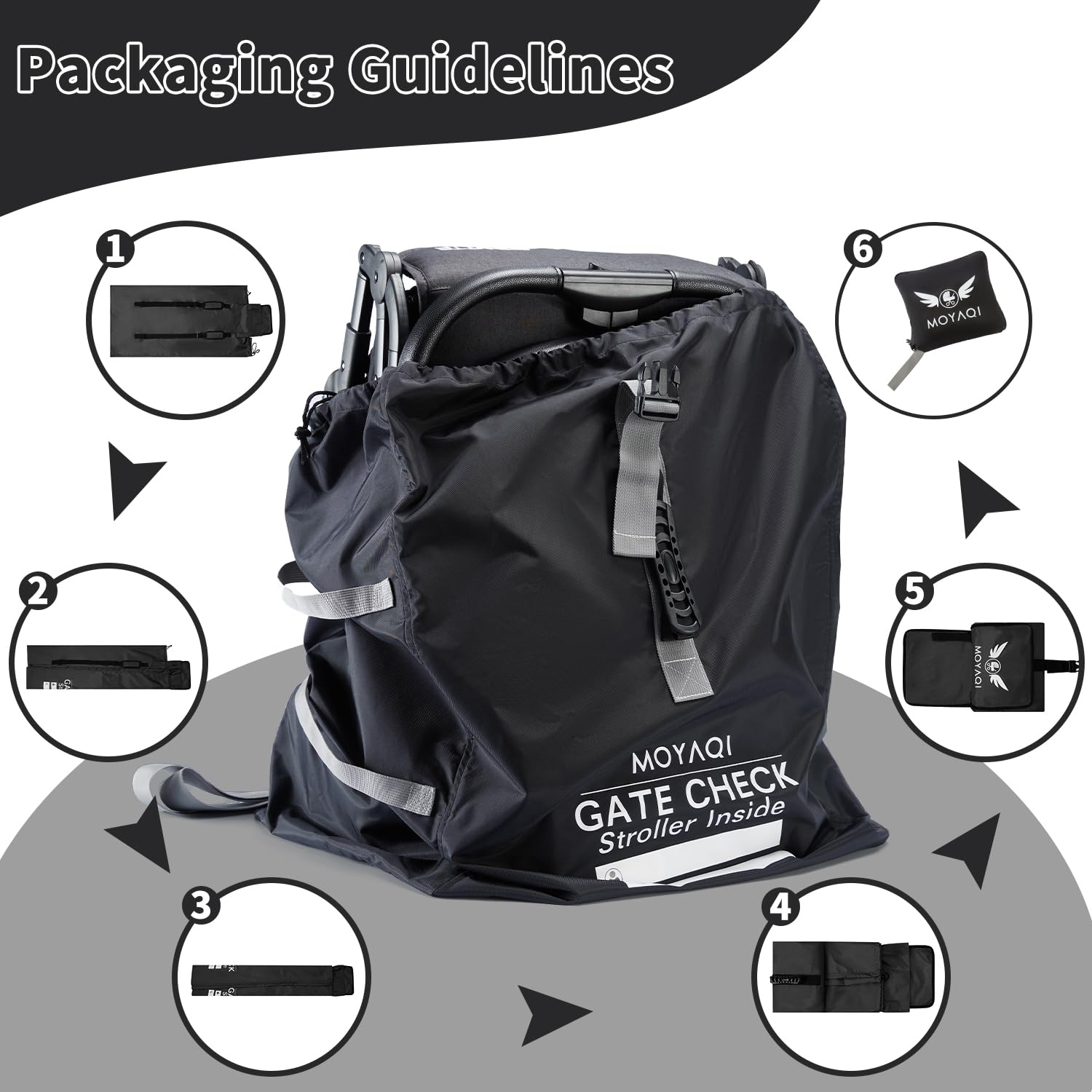 MYQ MOYAQI machine-washable design keeps the bag clean after travel