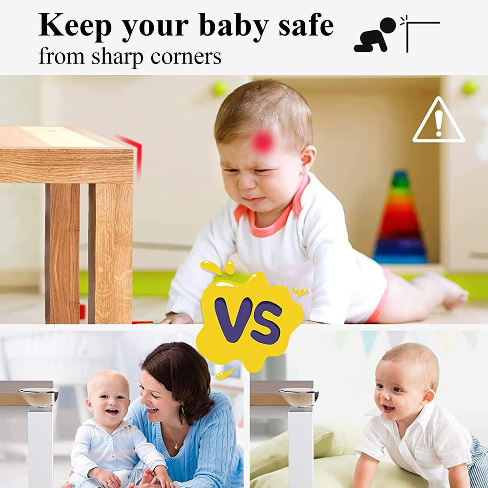 MOYONTE transparent corner guard shows strong adhesive for secure mounting.