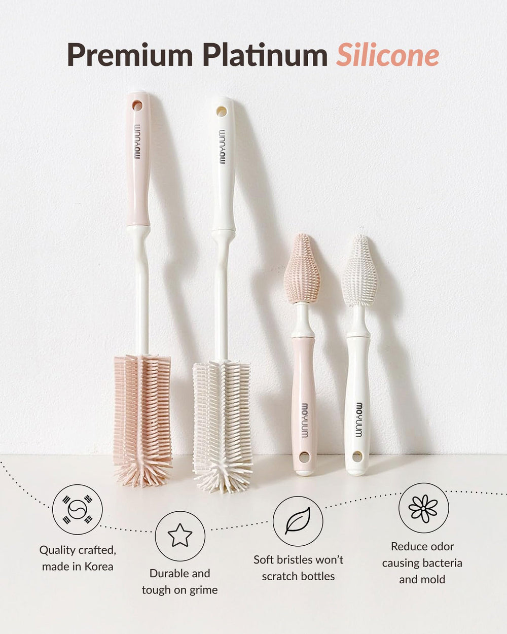 MOYUUM nipple brush small head for nipple and small part cleaning