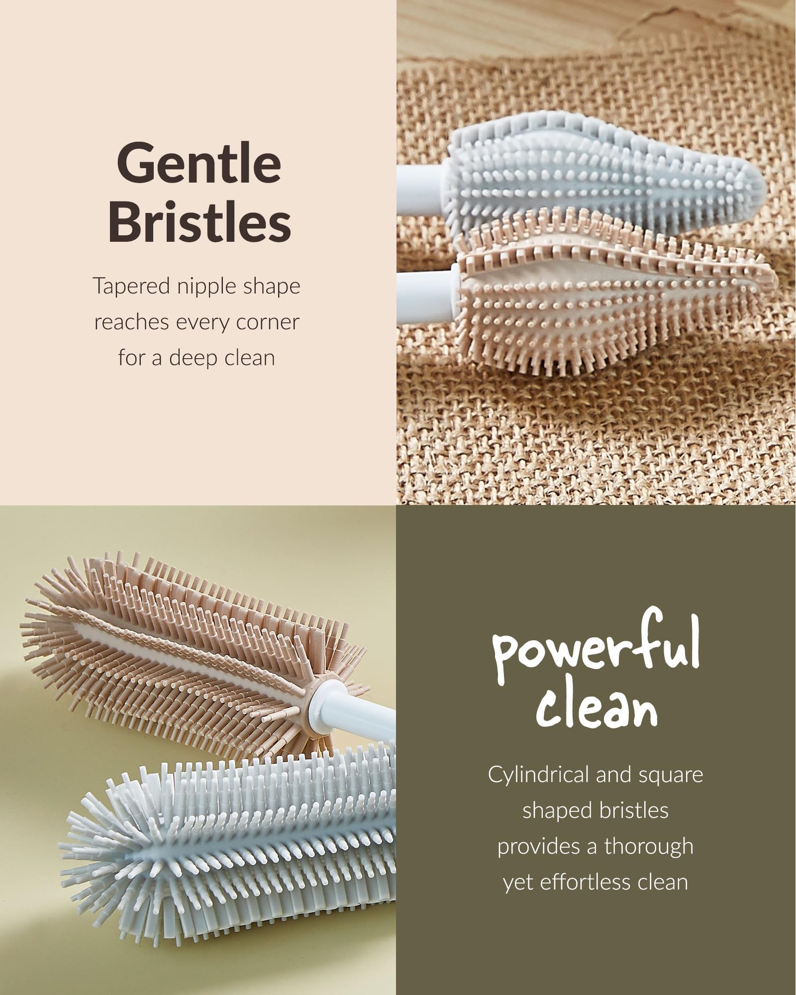 MOYUUM platinum silicone material ensures safe, durable cleaning