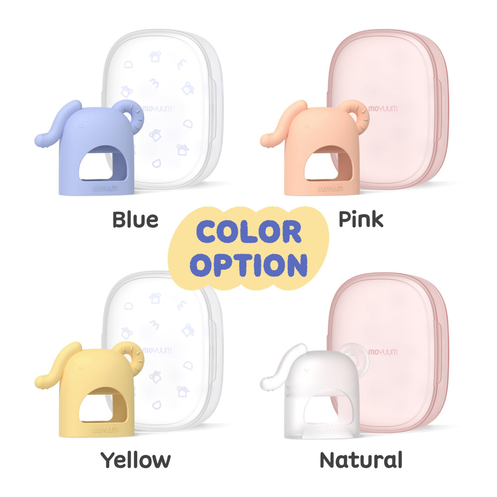 MOYUUM carrying case included keeps the teether clean and ready.