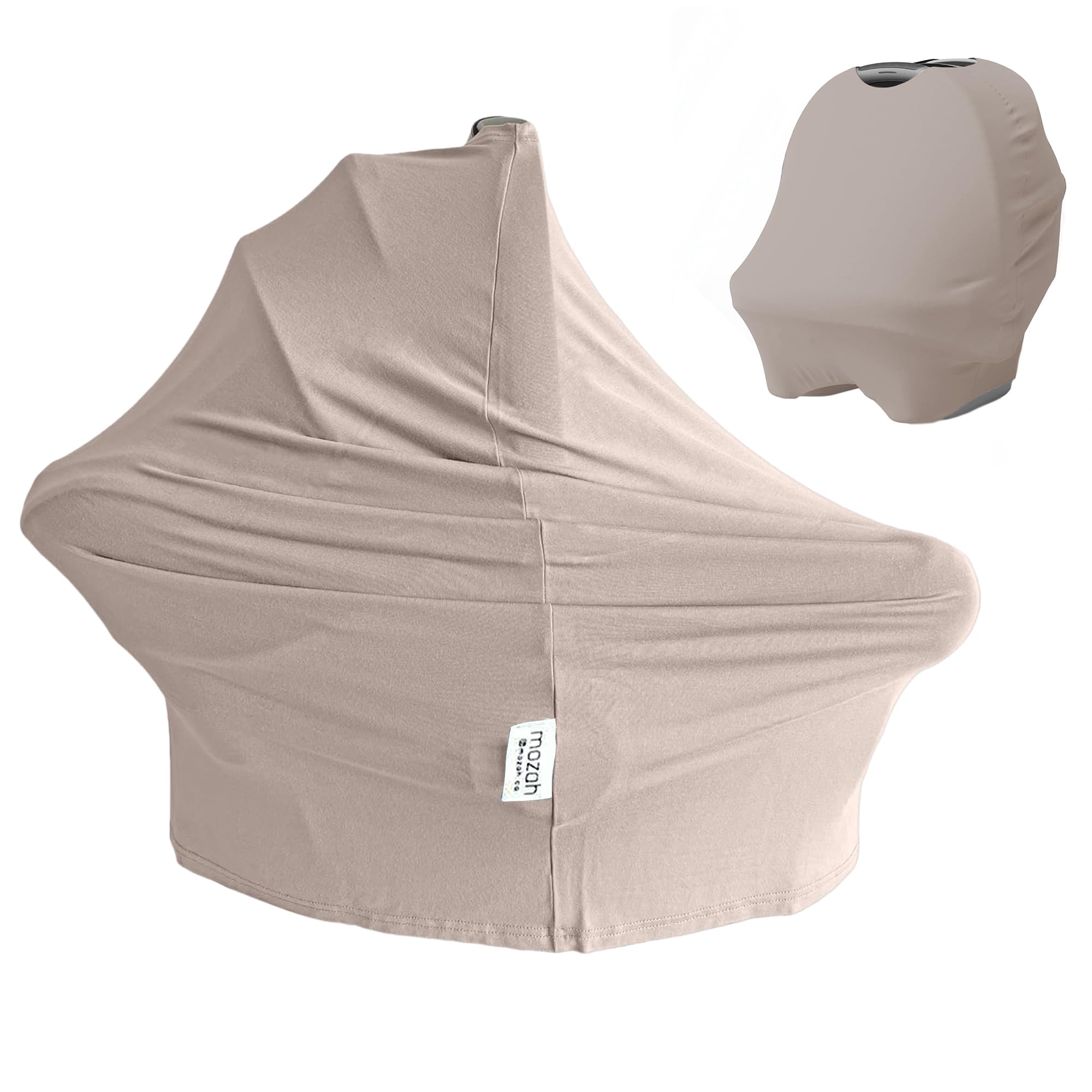 MOZAH baby multi-use cover drape for car seats provides privacy and sun protection.