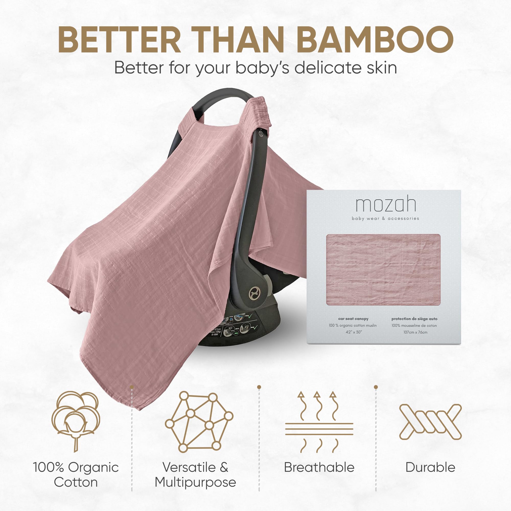MOZAH gift-ready packaging for new parents.