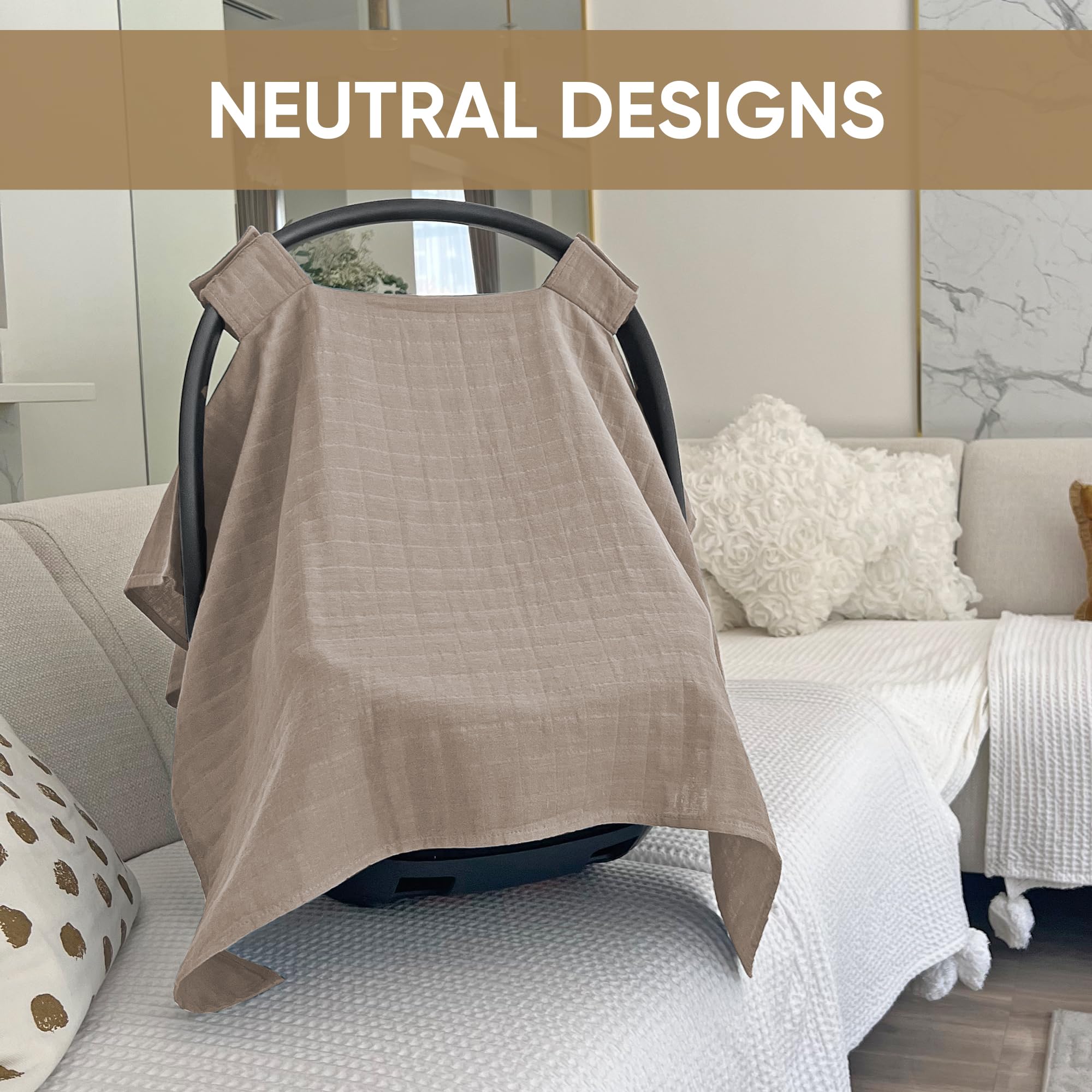 MOZAH organic muslin fabric close-up shows soft, breathable texture for comfortable use.