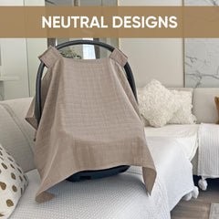MOZAH organic muslin fabric close-up shows soft, breathable texture for comfortable use.