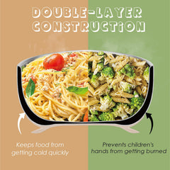 MR. CHOU double-wall insulation keeps food warm while the exterior stays cool