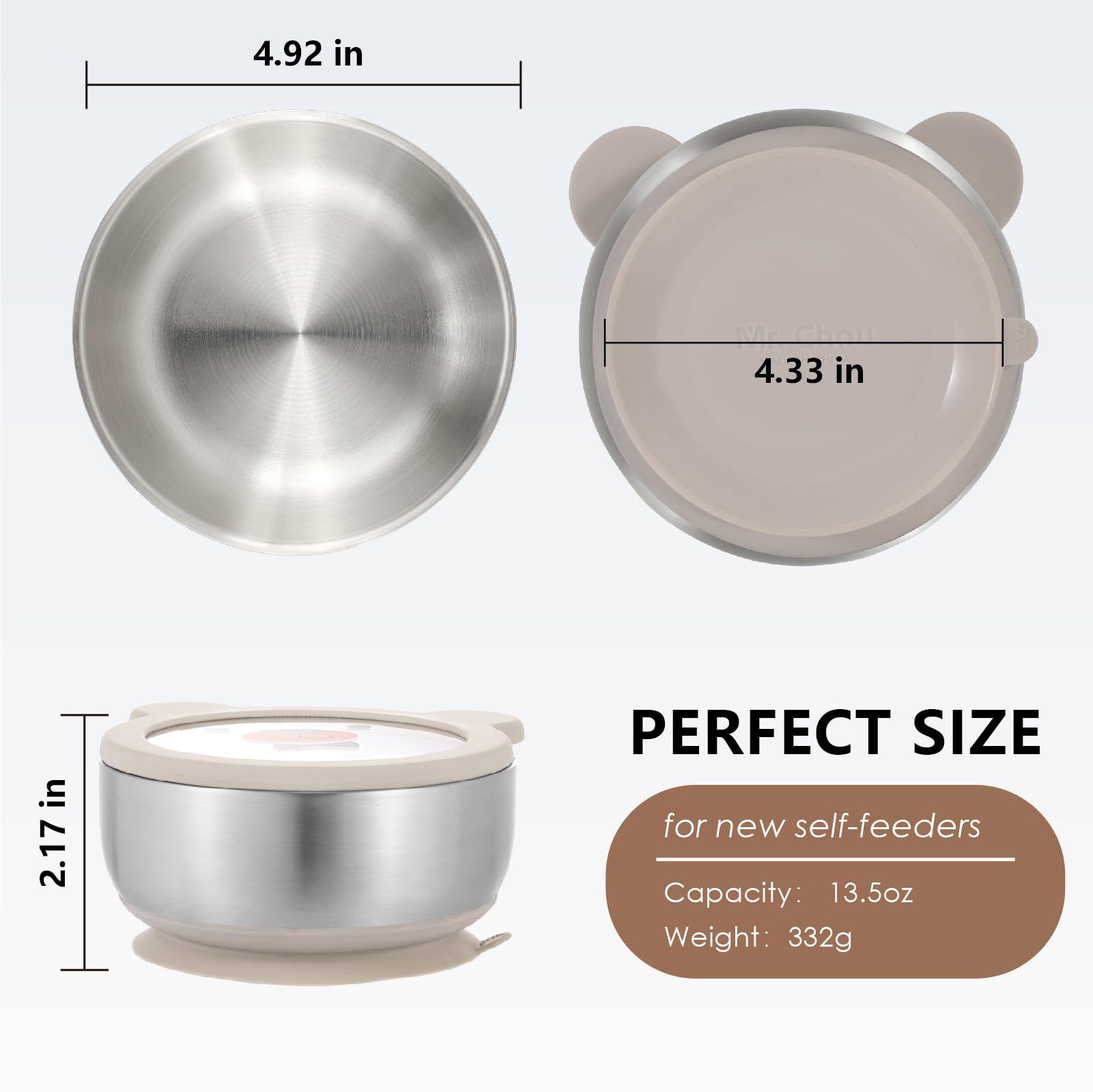 MR. CHOU beige bowls are travel-friendly and easy to carry