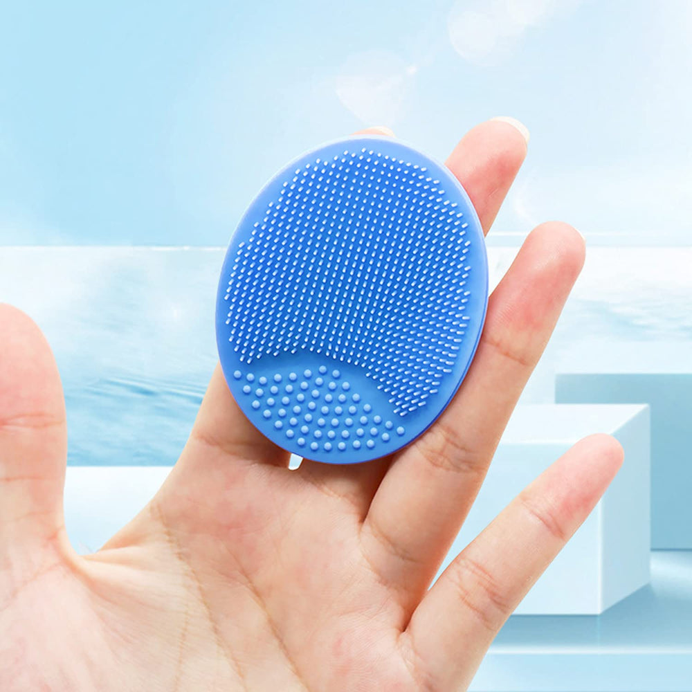 MR LION 3-in-1 cradle cap brush and comb in use.