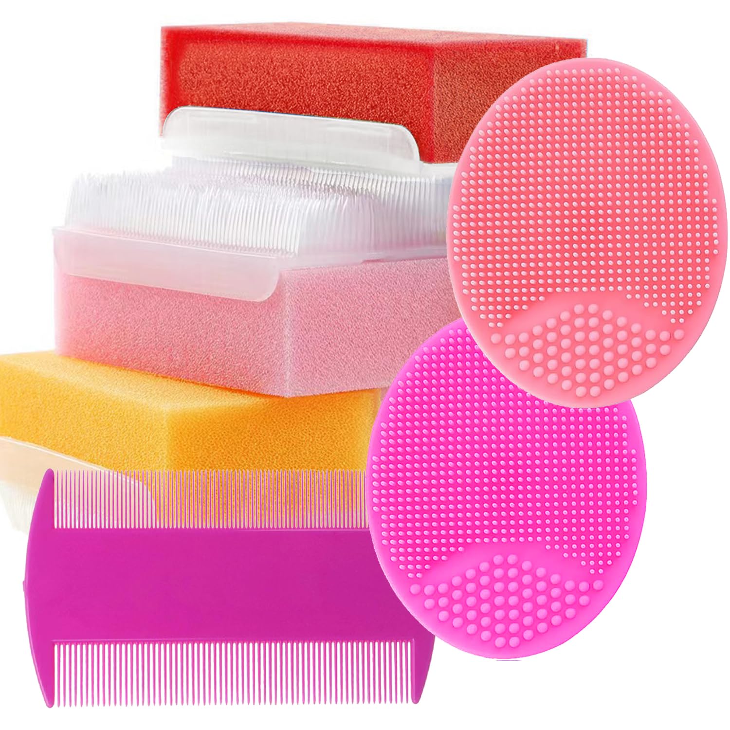MR LION baby bath sponges set in mixed colors for bathtime