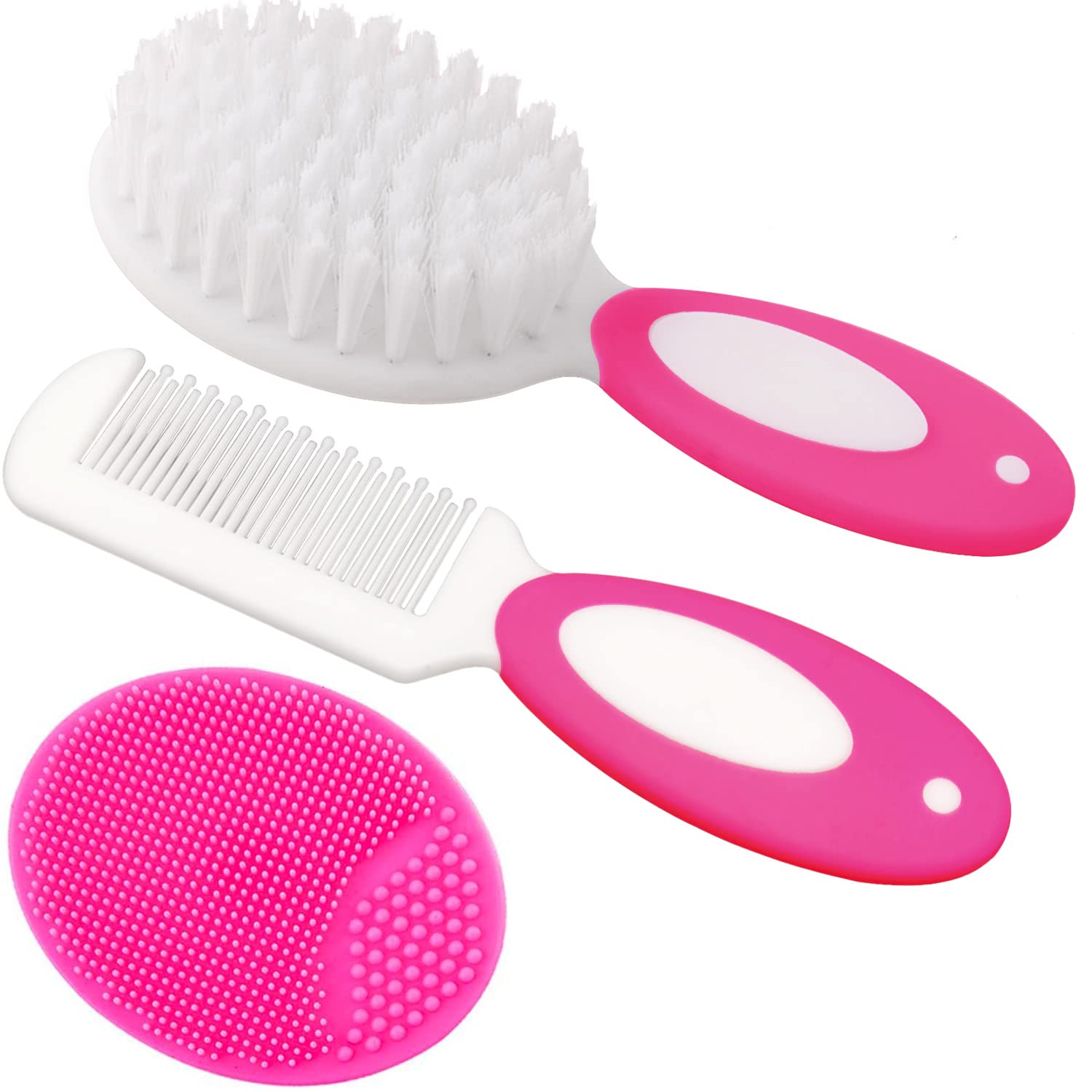 MR LION baby hair brush with soft bristles for gentle scalp massage.