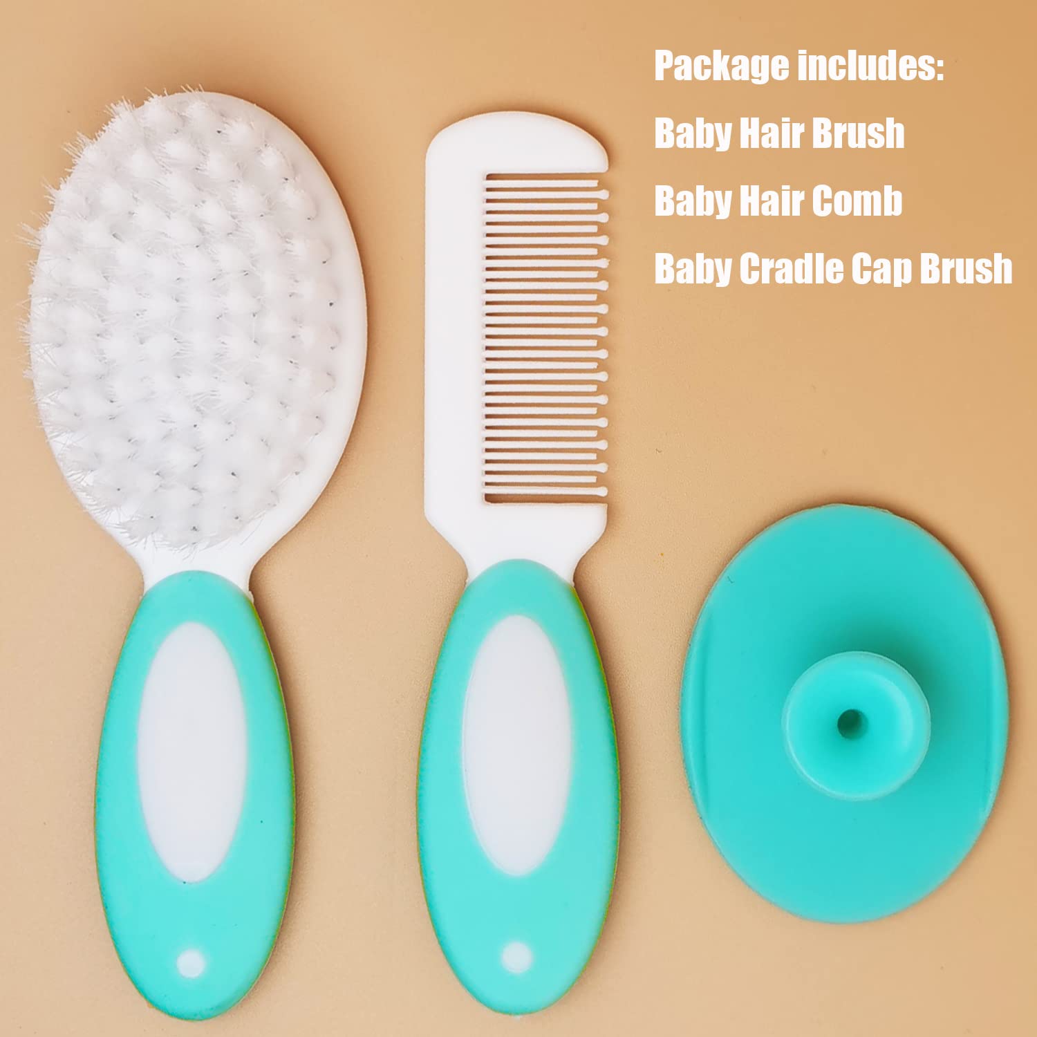 MR LION baby hair comb with spherical teeth for safe styling