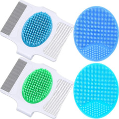 MR LION cradle cap brush with soft rubber bristles for gentle scalp massage.