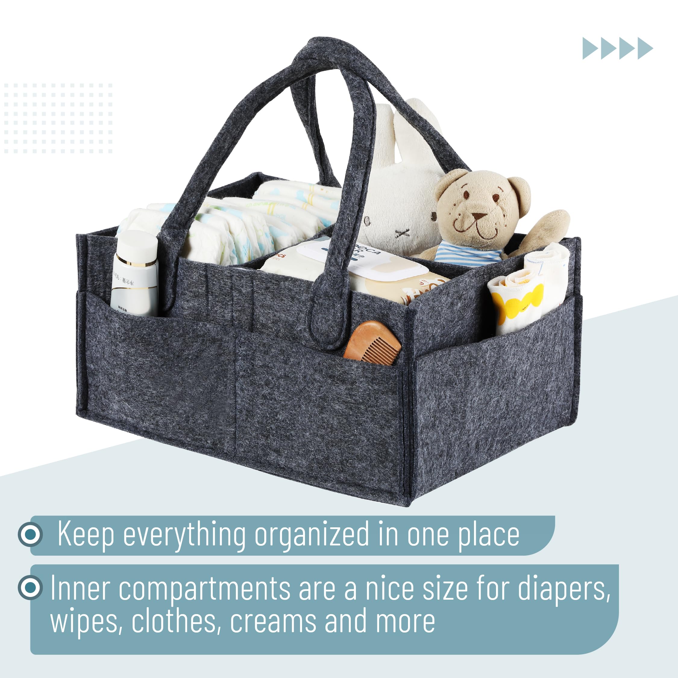 Portable design fits changing tables, dressers, and car trips.