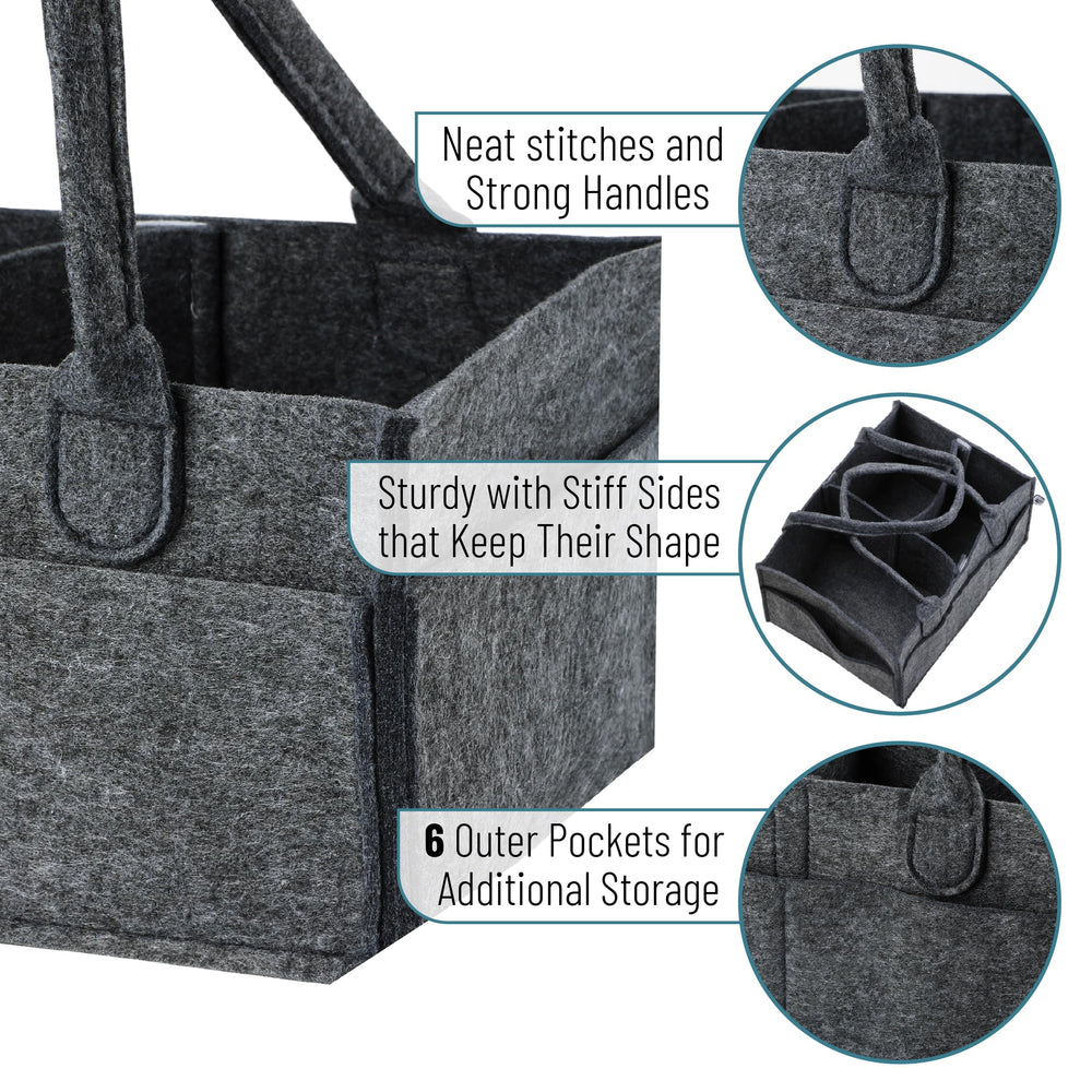 Reinforced handles make it easy to carry from room to room.