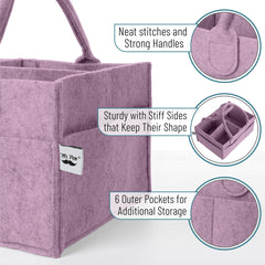 Mr. Pen Orchid Mist caddy folded flat for compact storage.