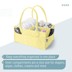 Mr. Pen Lemon Glow collapsible caddy demonstrating portable organization for travel.