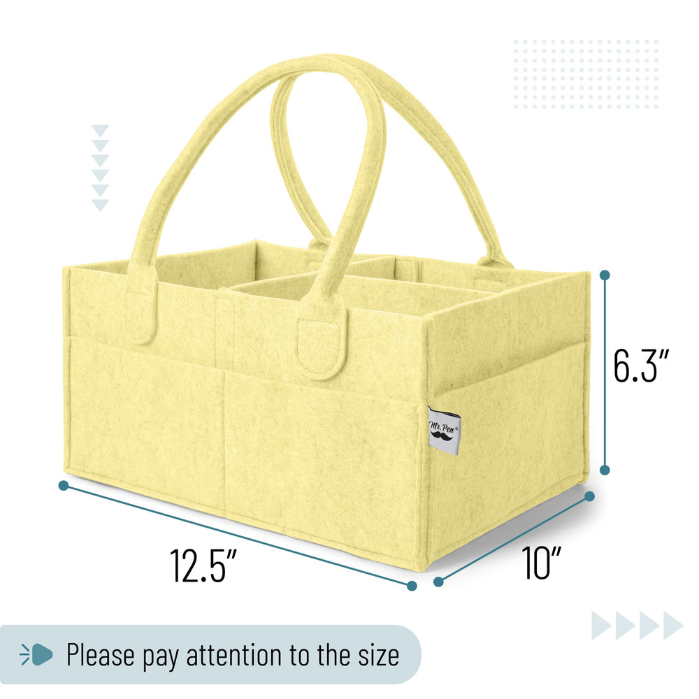 Mr. Pen Baby Diaper Caddy Organizer interior with removable dividers enables customizable storage.