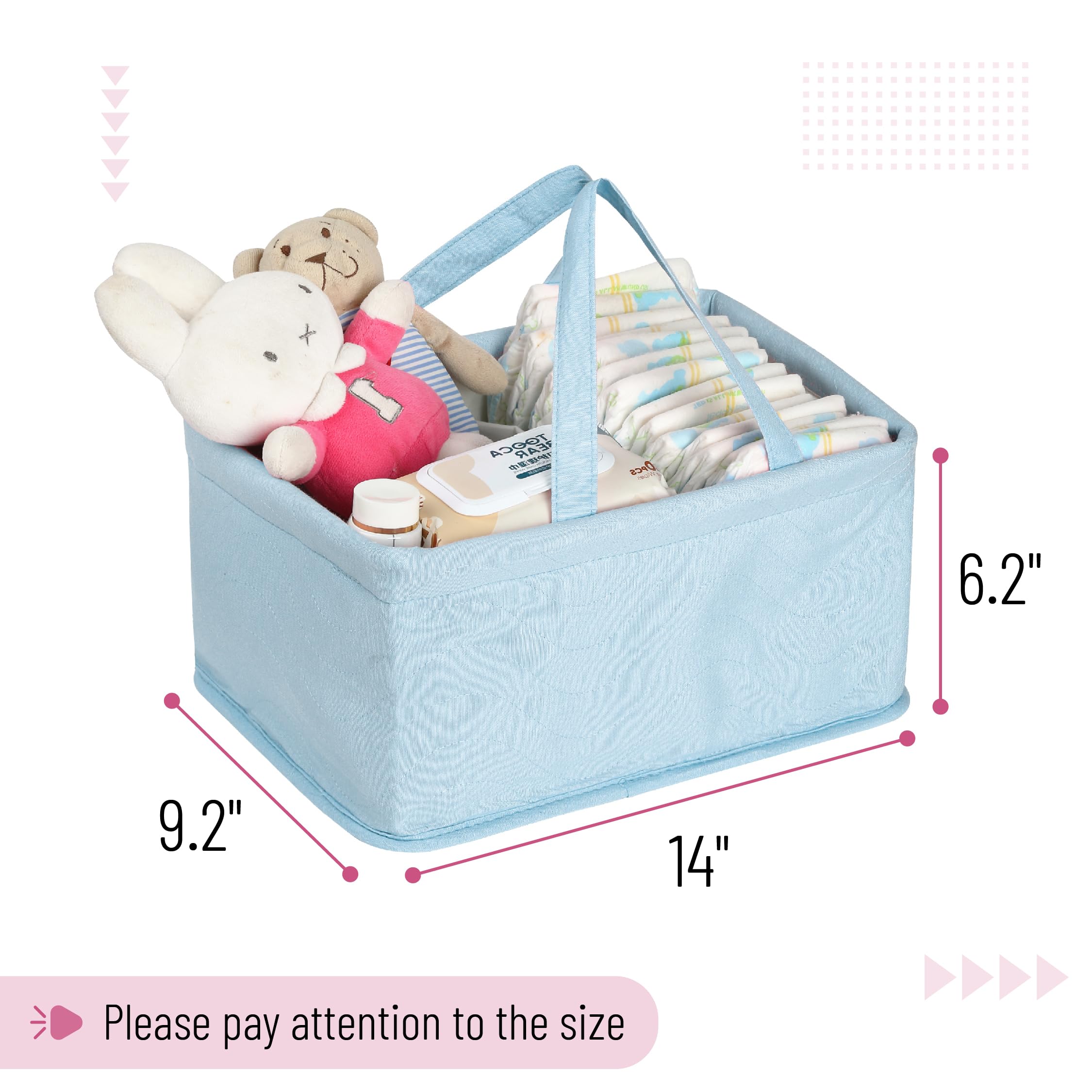 Mr. Pen diaper caddy compact size perfect for small nurseries and travel.