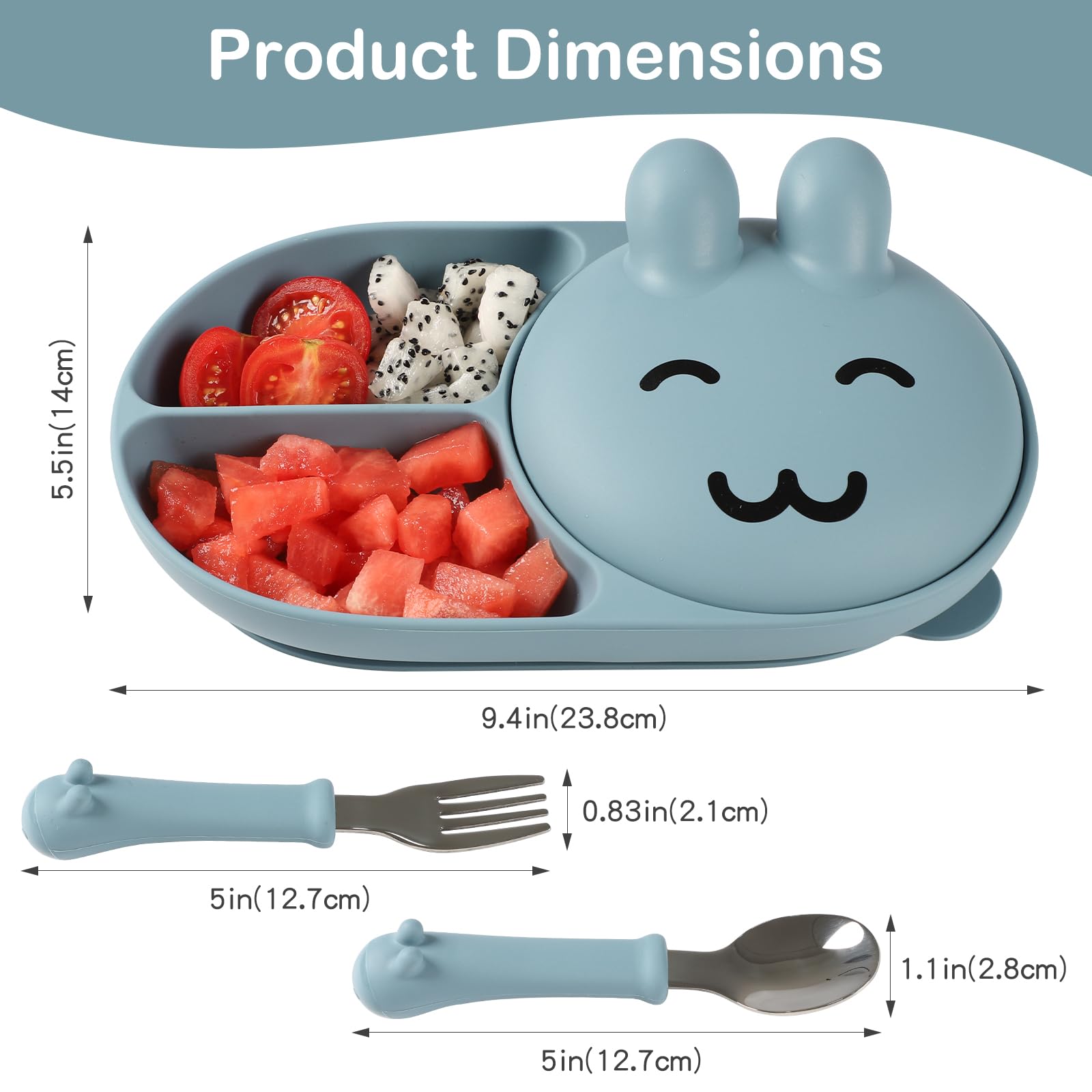 Mraisebossup BPA-free silicone plate ensures safe, toxin-free mealtimes.