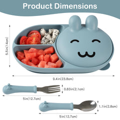 Mraisebossup BPA-free silicone plate ensures safe, toxin-free mealtimes.