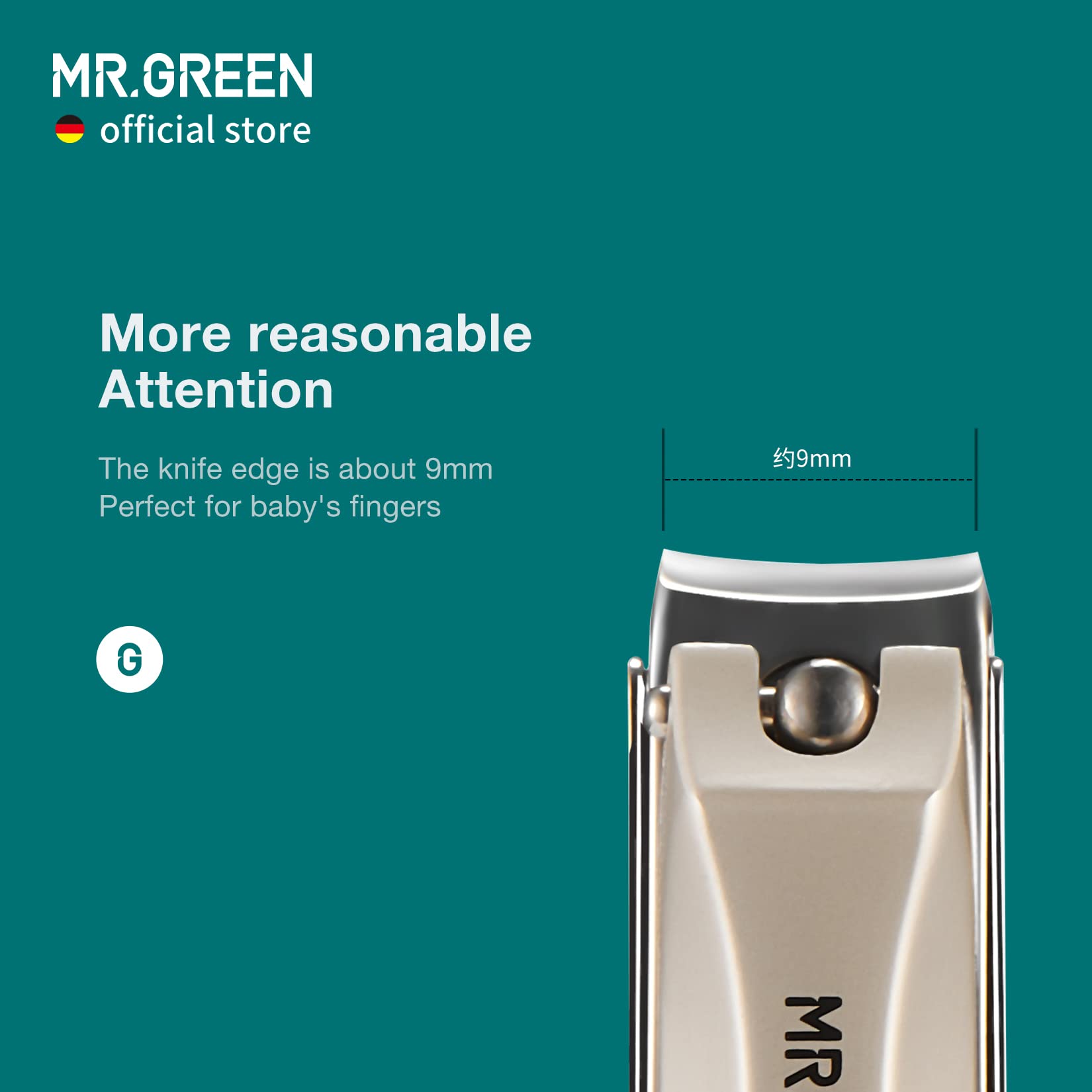 MR.GREEN medical-grade stainless steel resists rust for long-lasting use.