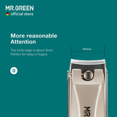 MR.GREEN medical-grade stainless steel resists rust for long-lasting use.