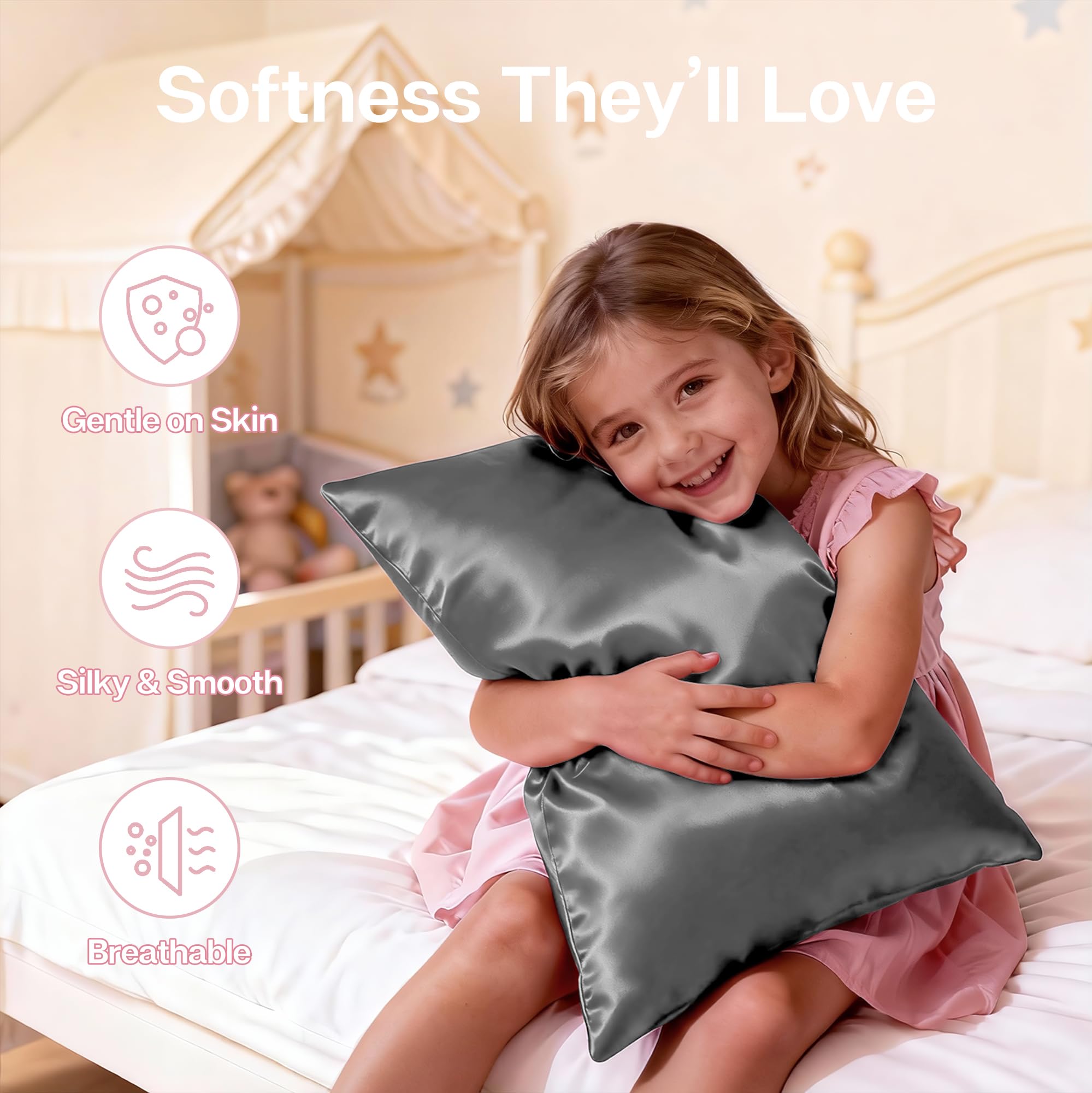MR&HM pillowcase with envelope closure keeps pillow securely in place.