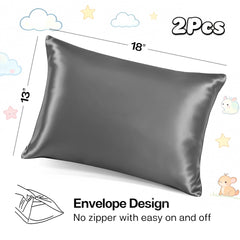MR&HM satin pillowcase for skin minimizes friction for smoother sleep.