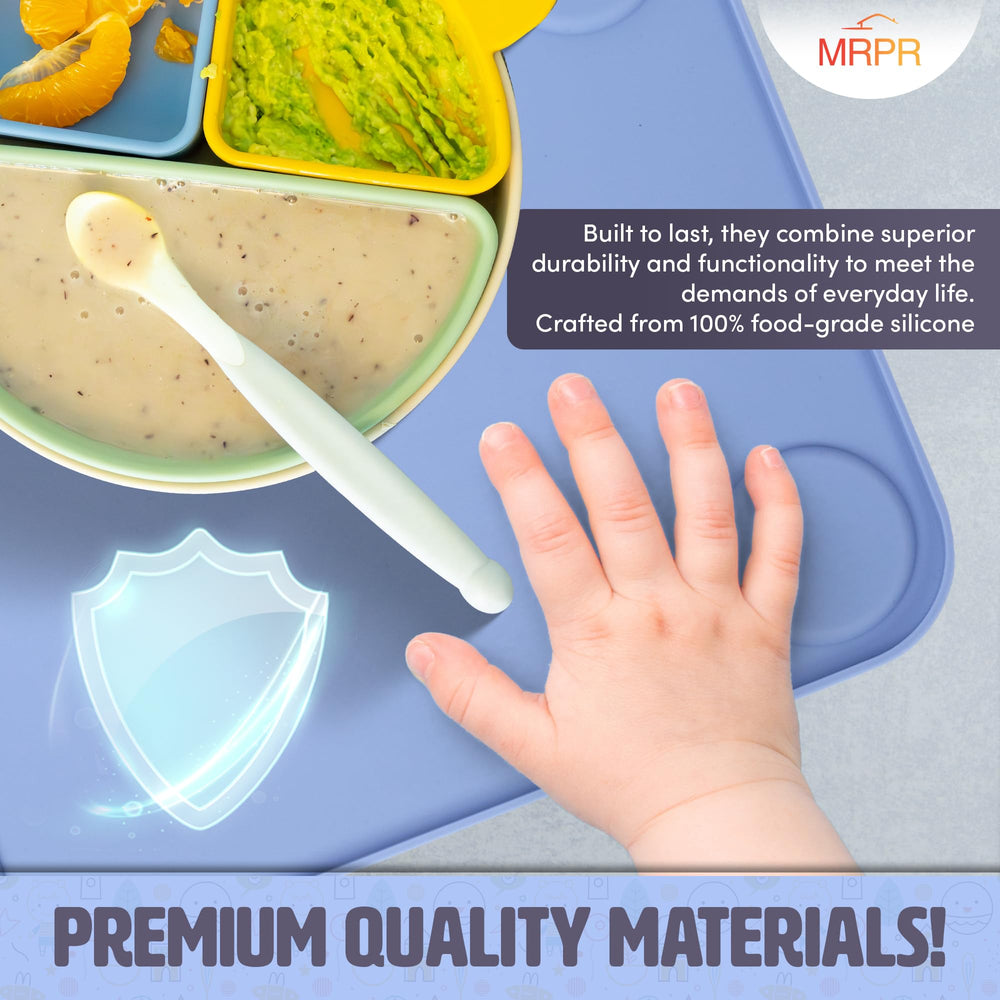 MRPR silicone suction placemat travel set includes two bags for organized trips.