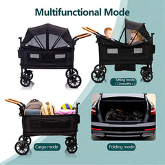 MRZLB wagon stroller folding mechanism for quick transport