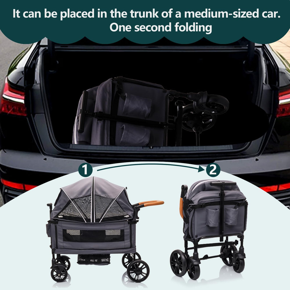 MRZLB Luxury Wagon Stroller infant compatible seating for newborns