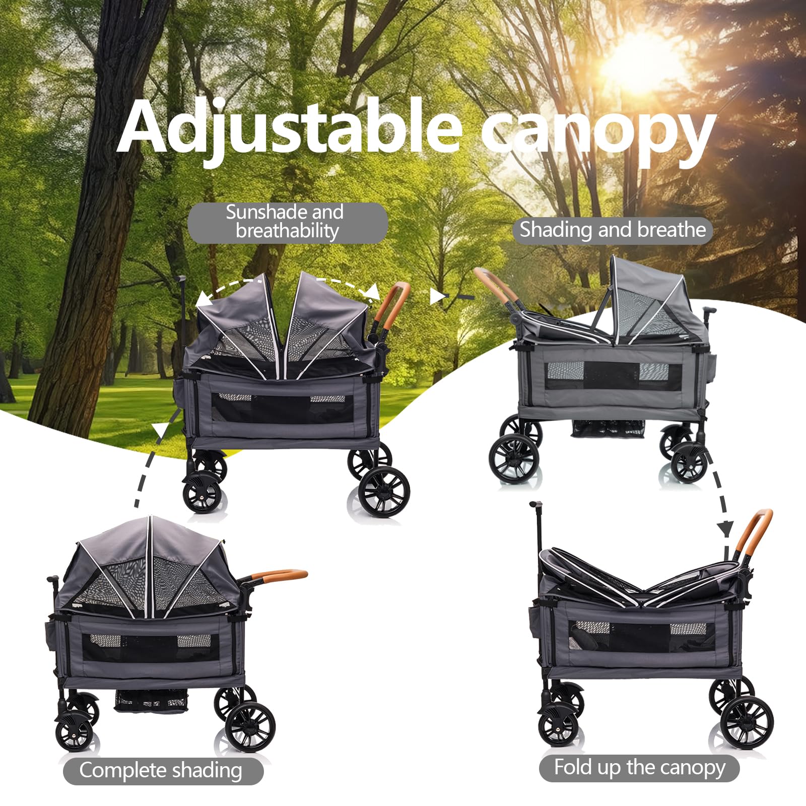 MRZLB Luxury Wagon Stroller two kids seated comfortably during outings