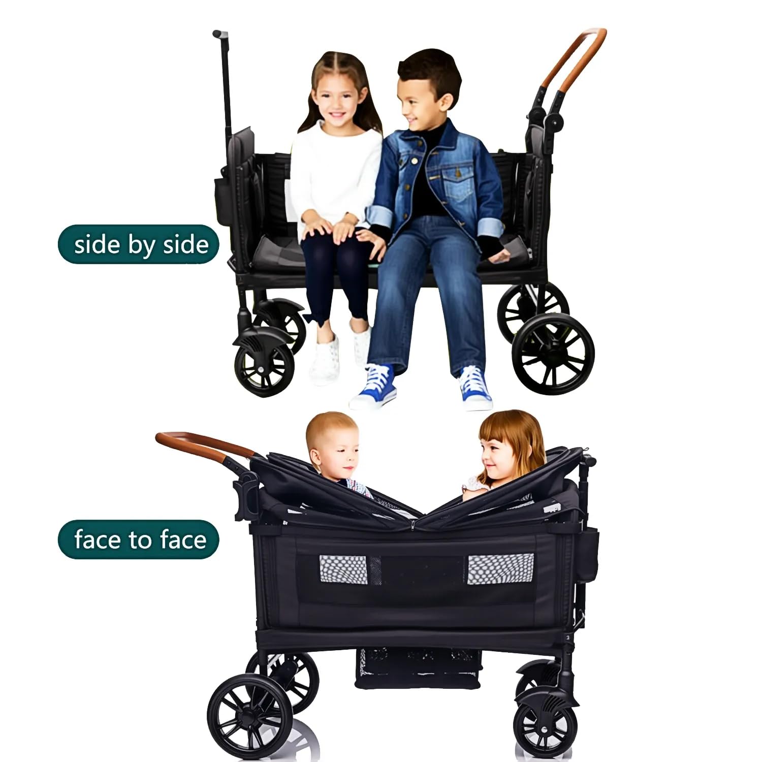 MRZLB stroller folds flat for compact storage