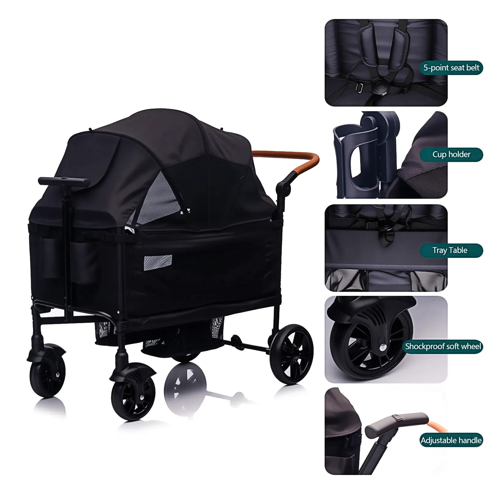MRZLB wagon stroller cup holder and tray for snacks