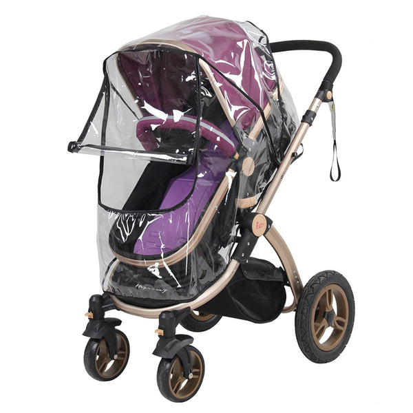 Msiud stroller rain cover with clear visibility for easy checking on the go.