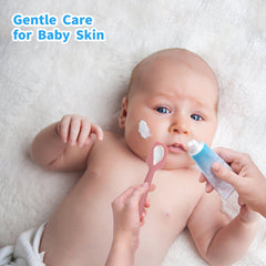 MSVP baby butt spatula in action for clean, smooth cream distribution