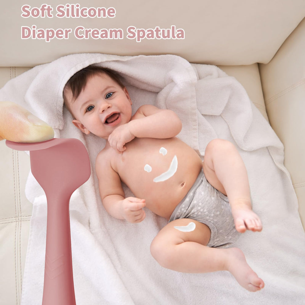 MSVP suction-base diaper cream spatula keeps tool steady during changes