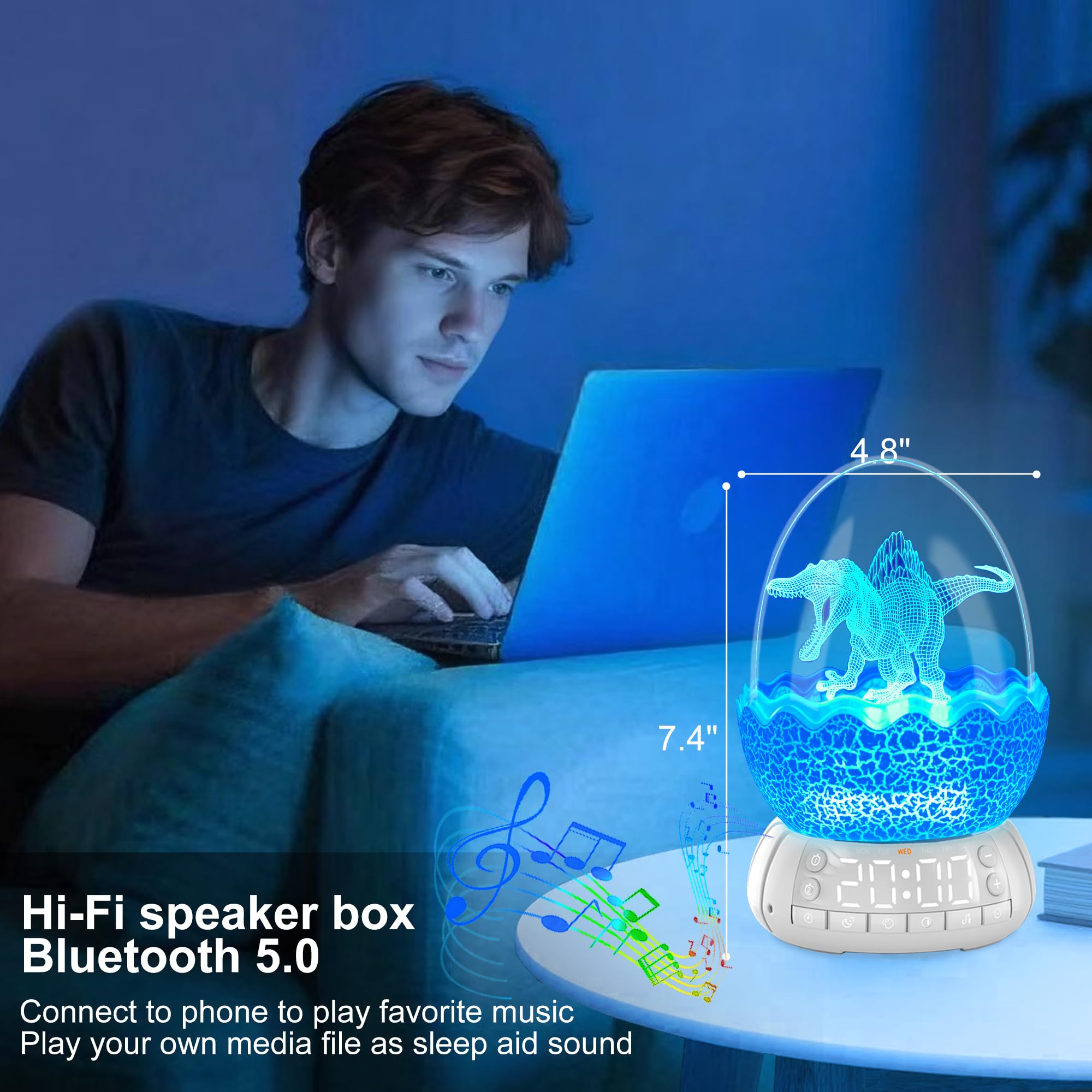 MTDYHY Dinosaur Egg 20 Sounds delivers calming ambient options.