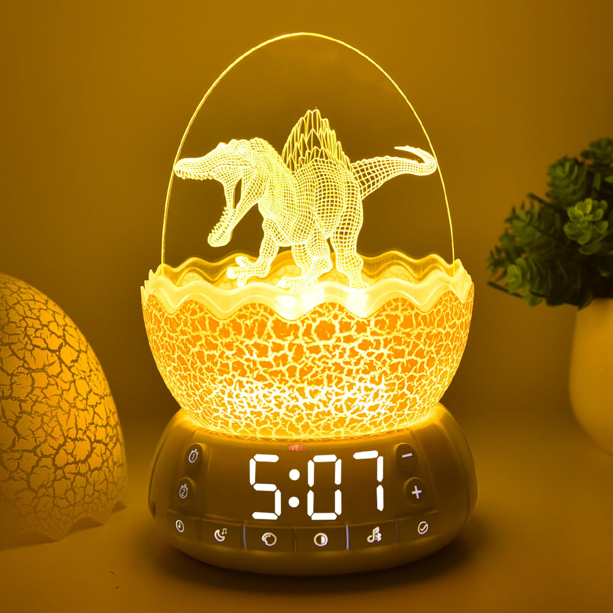 MTDYHY Dinosaur Egg Night Light provides gentle bedside illumination for evenings.