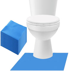 MTORPT Upgraded 20-pack disposable toilet mats packshot showing urine protection