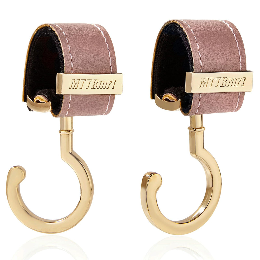 MTTBmrt 2Pack Stroller Hooks with 360-degree rotation for easy bag access.