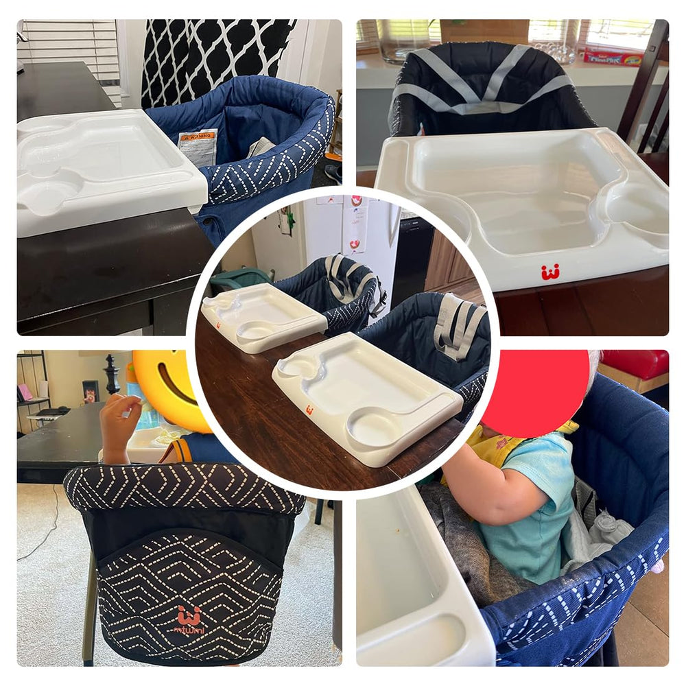 MTWML Hook On High Chair showing adjustable harness for safety.