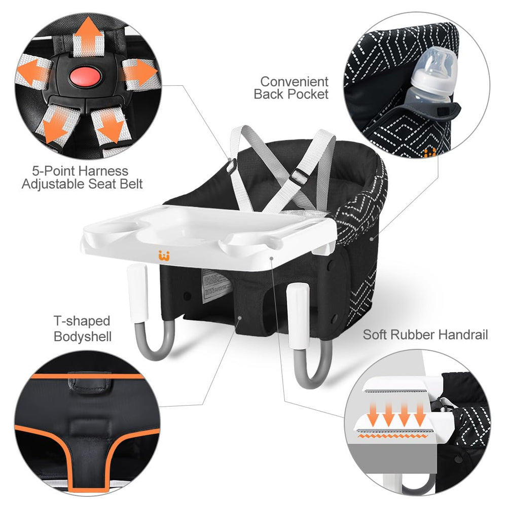 MTWML Hook On High Chair removable cover for easy cleaning.