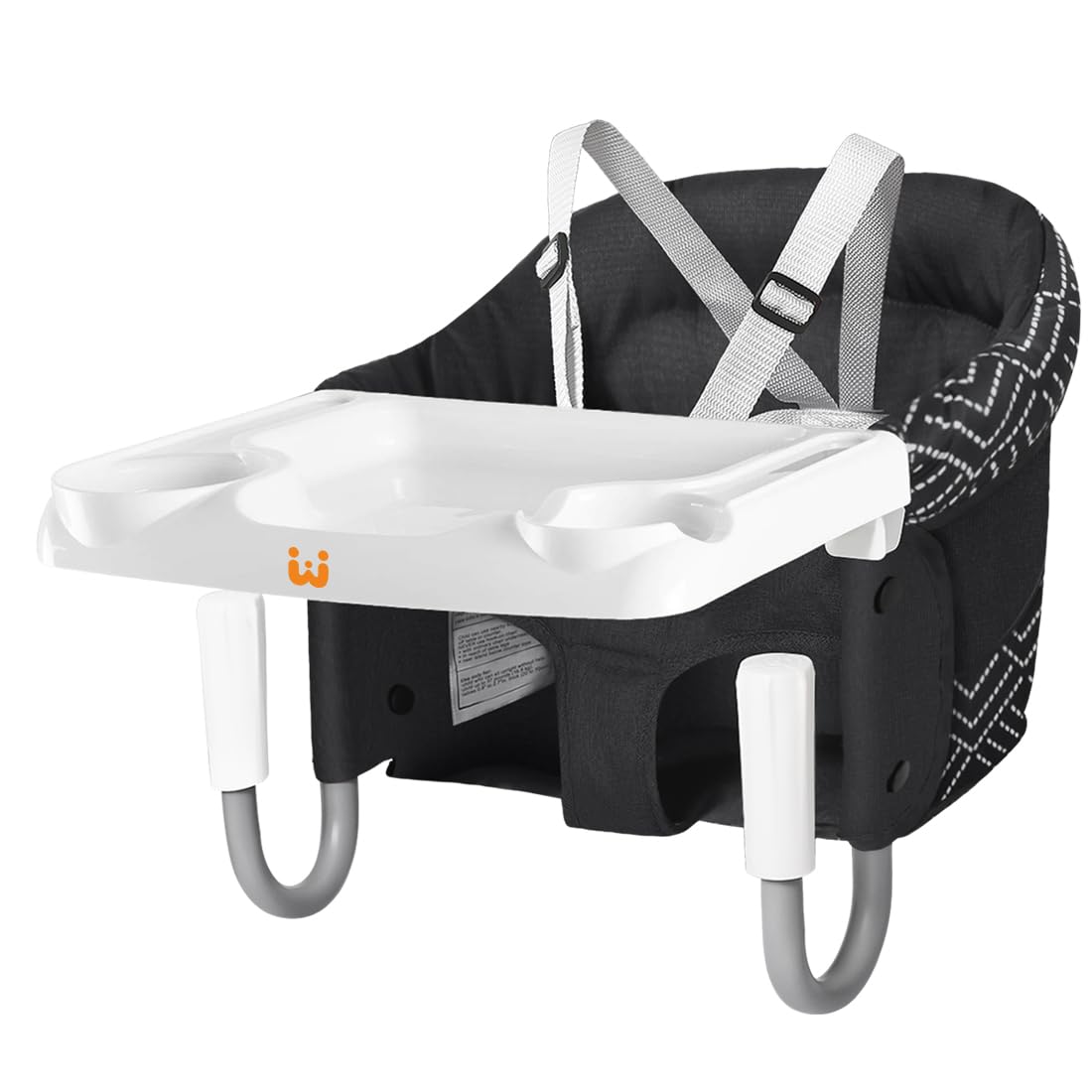 MTWML Hook On High Chair ready for travel and table attachment.