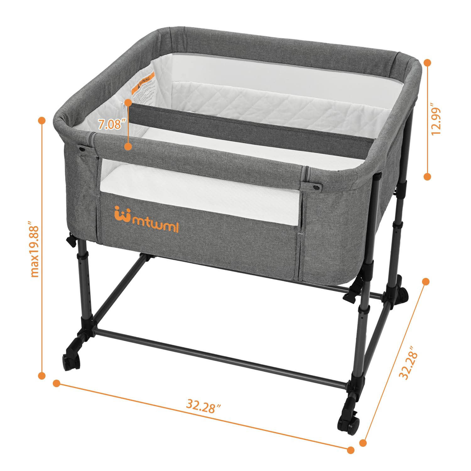 MTWML Twin Bassinet tool-free assembly enables quick setup