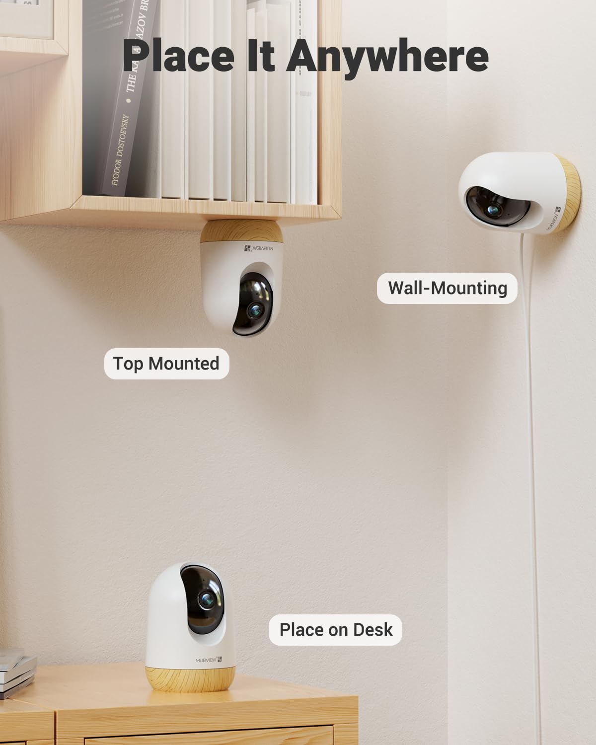 MUBVIEW auto tracking follows pets or children as they move