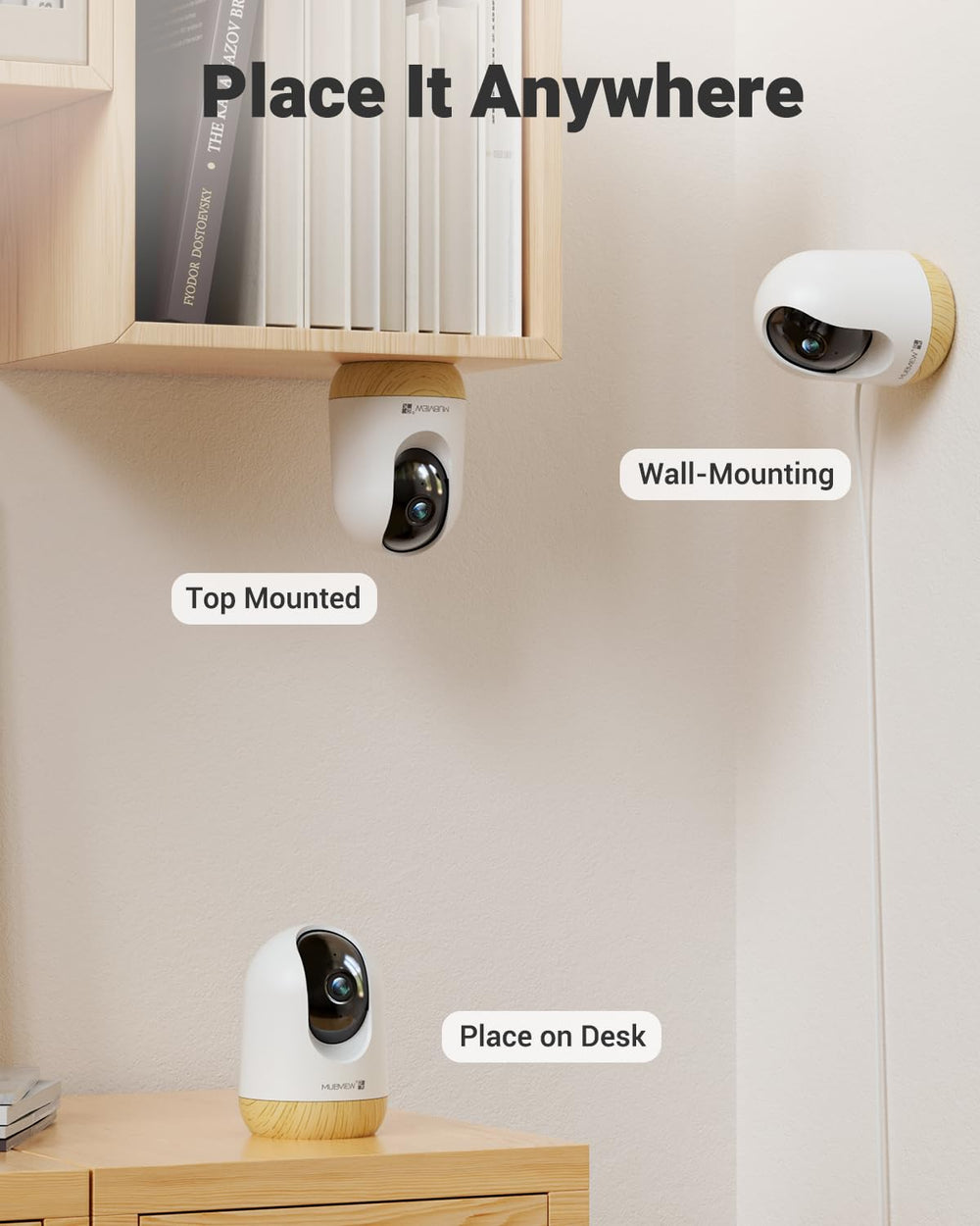 MUBVIEW auto tracking follows pets or children as they move