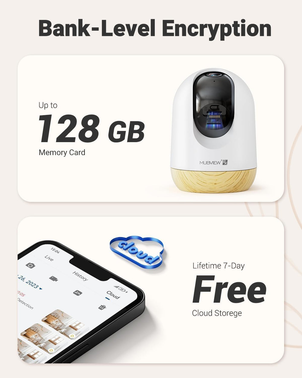 MUBVIEW smartphone app control for live viewing and alerts