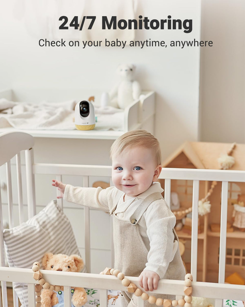 MUBVIEW two-way audio baby monitor enables real-time talk and listening