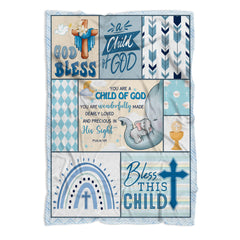 Muchnee baptism blanket 40x30 in vibrant colors for a memorable baby gift